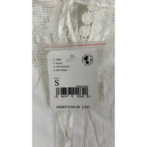 Free People Meadows Embroidered Long Sleeve Top Womens Small White Floral New - Picture 6 of 10